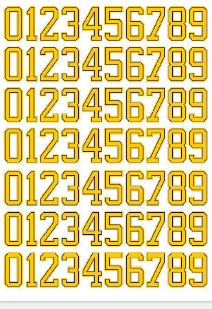 Custom numero- ja logotarrasetti