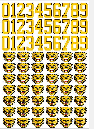 Custom numero- ja logotarrasetti